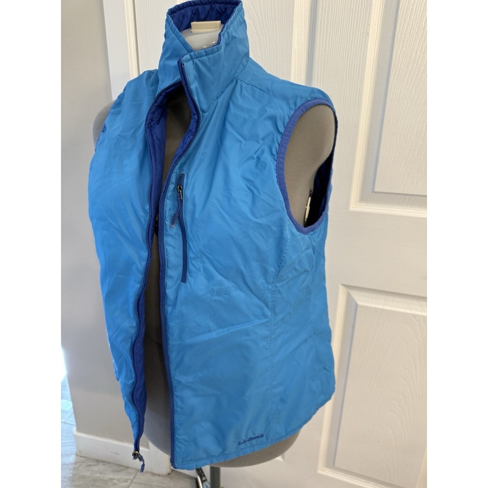 LL BEAN‎ Women's Blue Turquoise LIGHTWEIGHT QUILTED Insulated REVERSIBLE VEST L